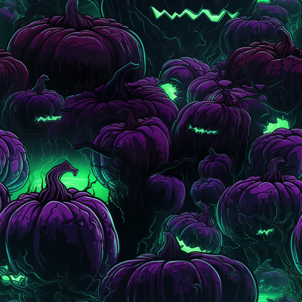 Spooky Purple Halloween Pumpkins