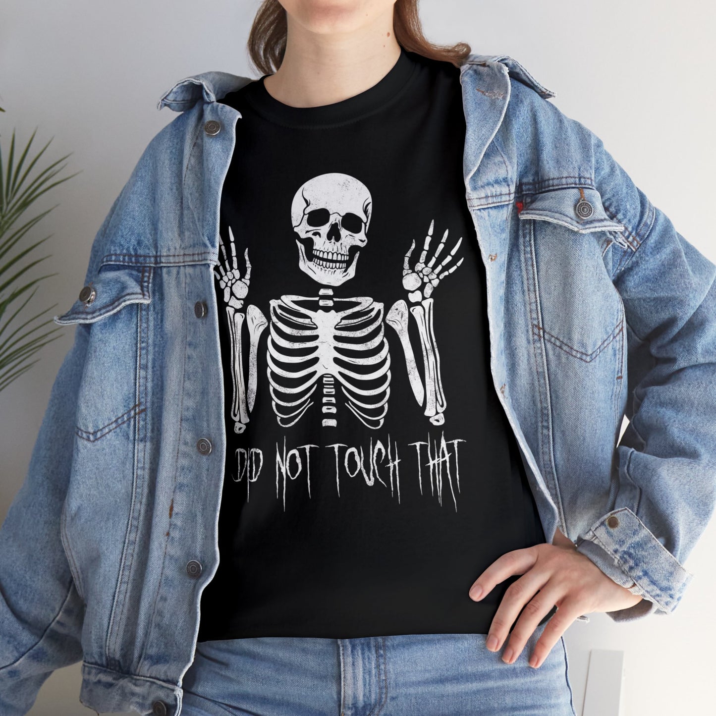 Unisex T-shirt Skelly did not touch that - Frogos Design