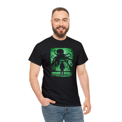 Unisex T-shirt Follow your Dreams in Green - Frogos Design