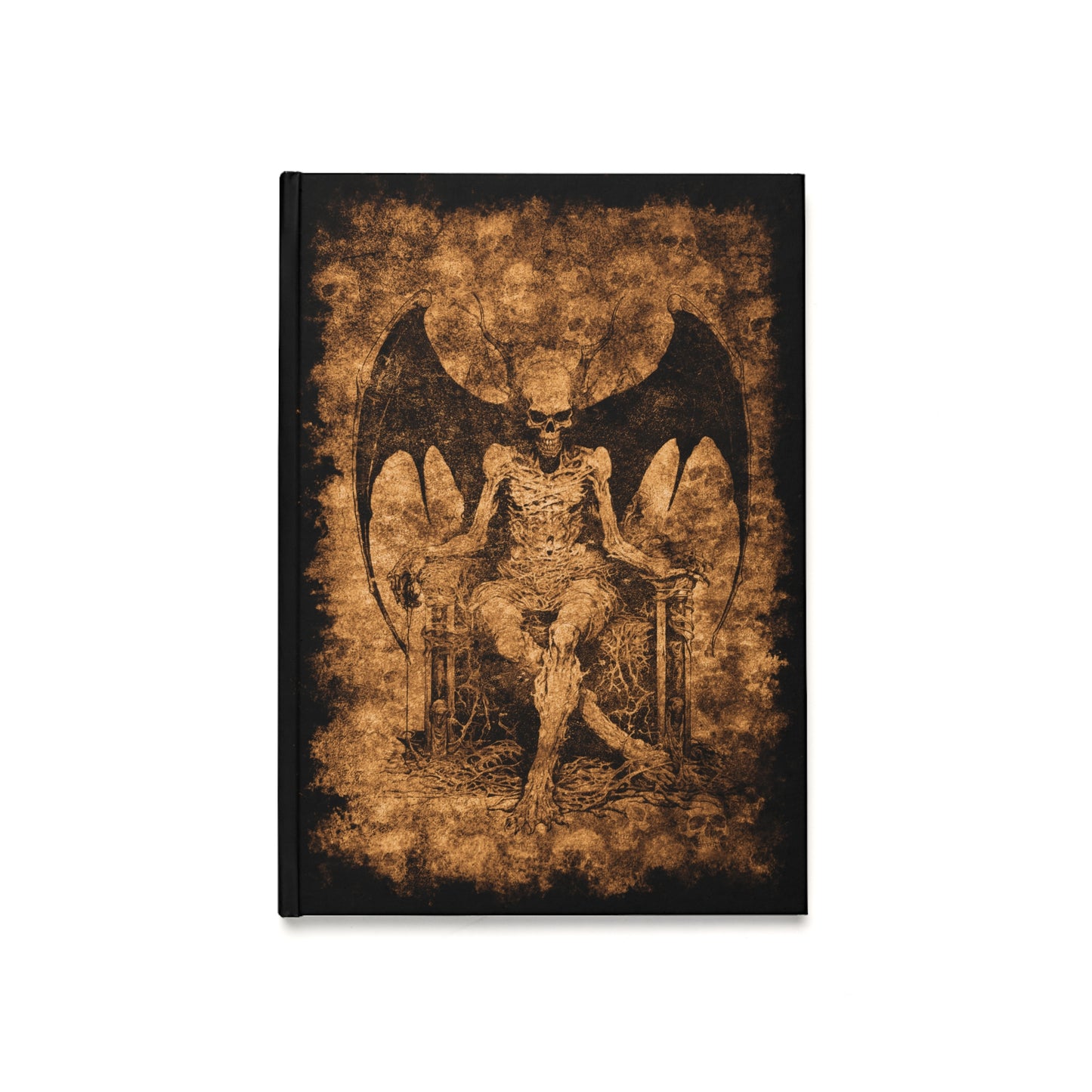 Hardcover Journal A5 Devil on his Throne in Beige - Frogos Design