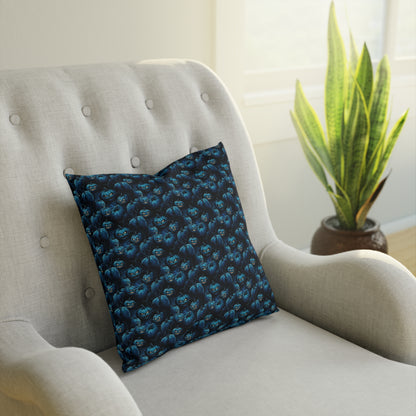 Cushions Spooky Blue Halloween Pumpkins - Frogos Design