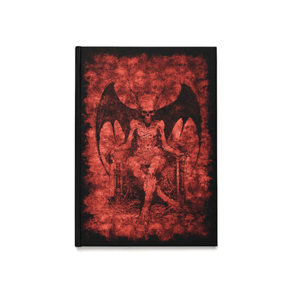 Hardcover Journal A5 Devil on his Throne in Red - Frogos Design