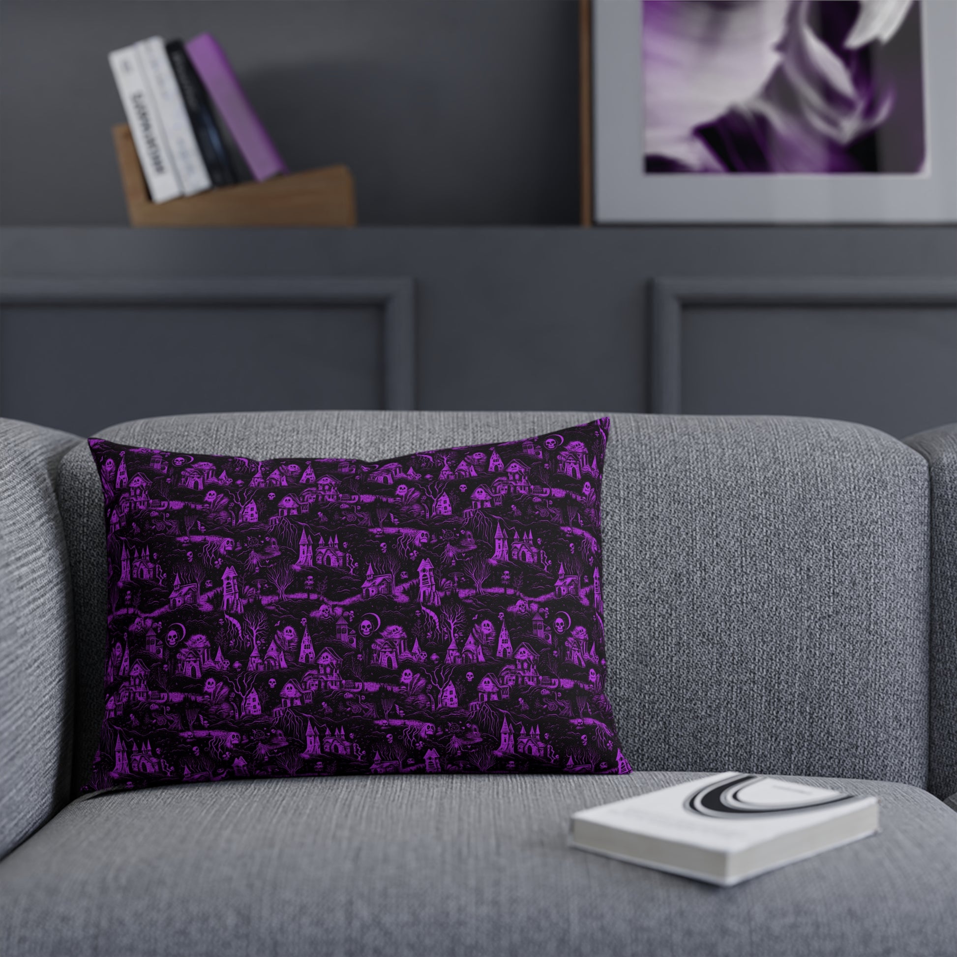 Cushions Spooky Ghosts in Purple - Frogos Design