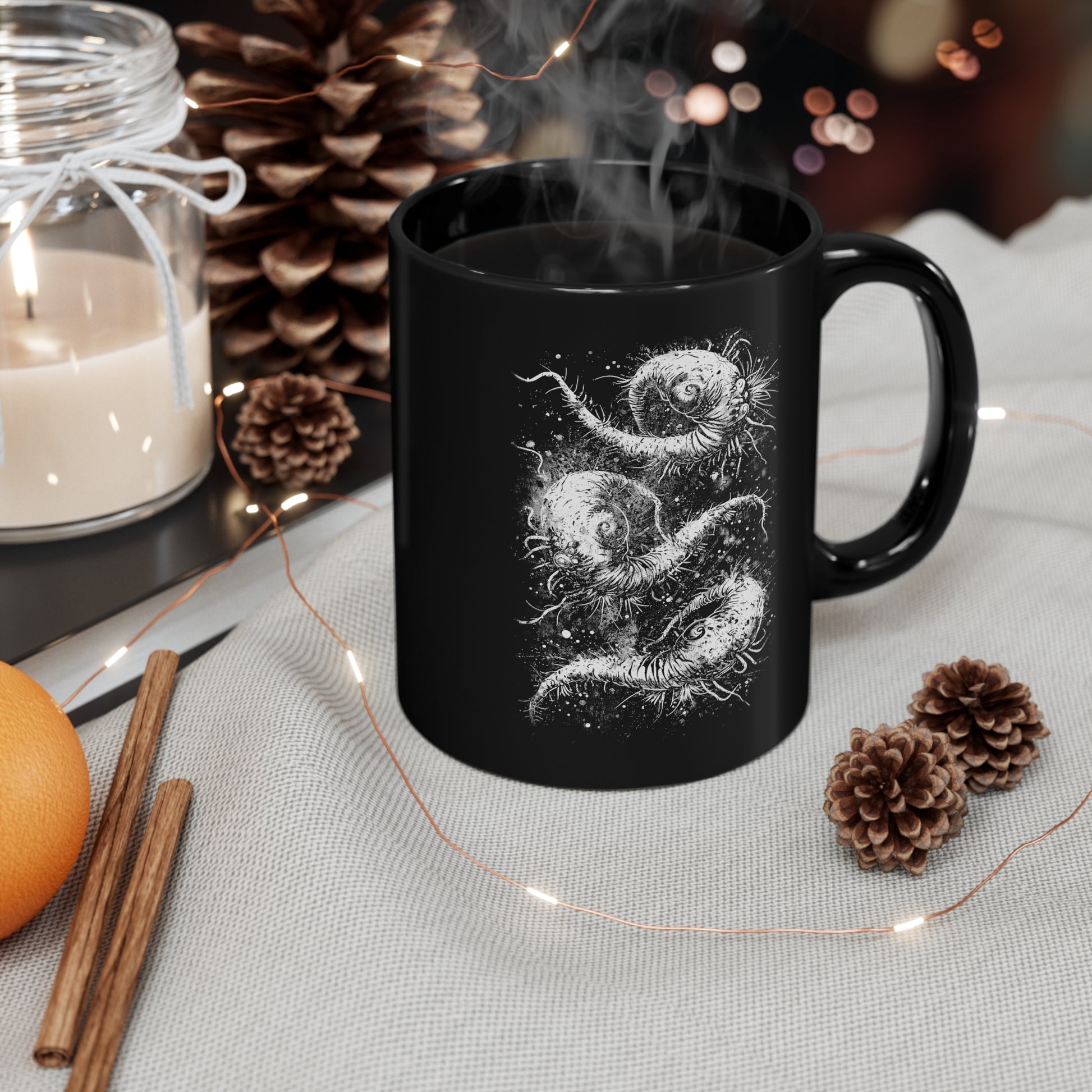 Mug Cosmic Worms in White - Frogos Design