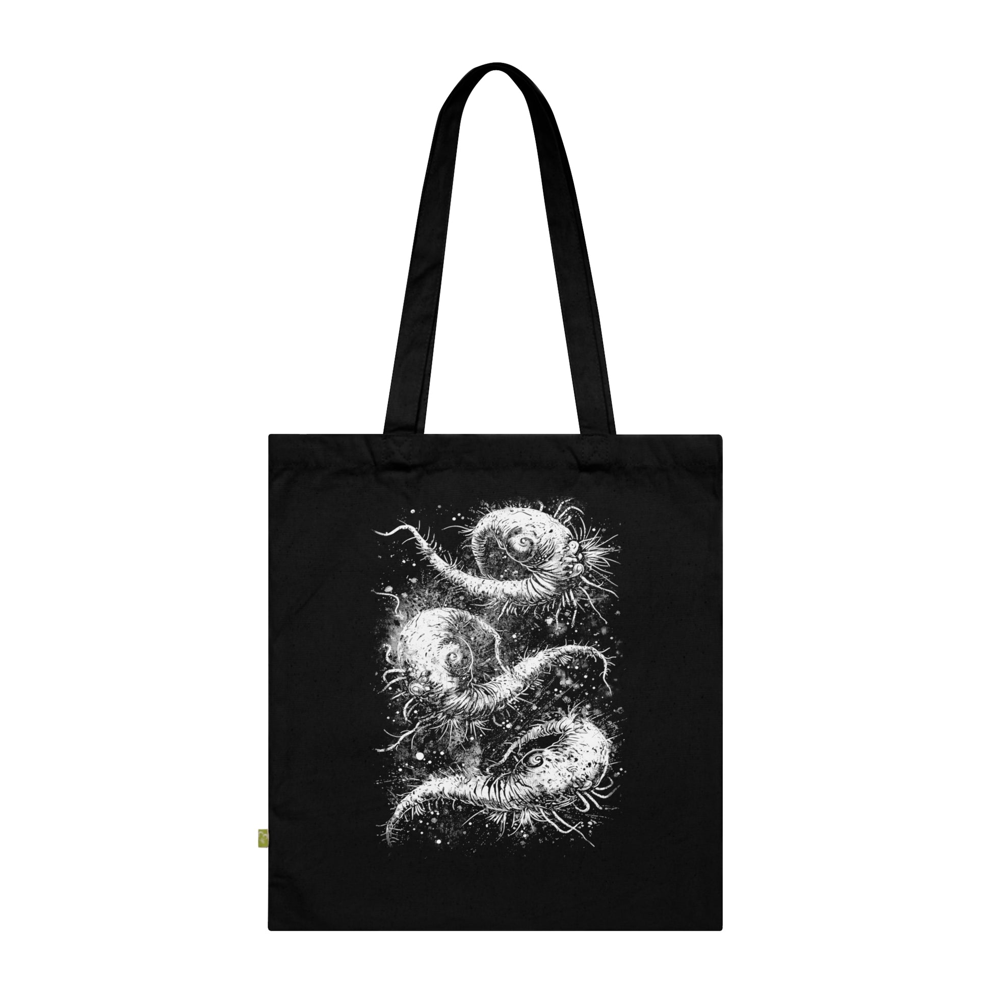 Tote Bag Cosmic Worms in White - Frogos Design