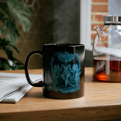 Mug Devil on his Throne in Hell in Blue - Frogos Design