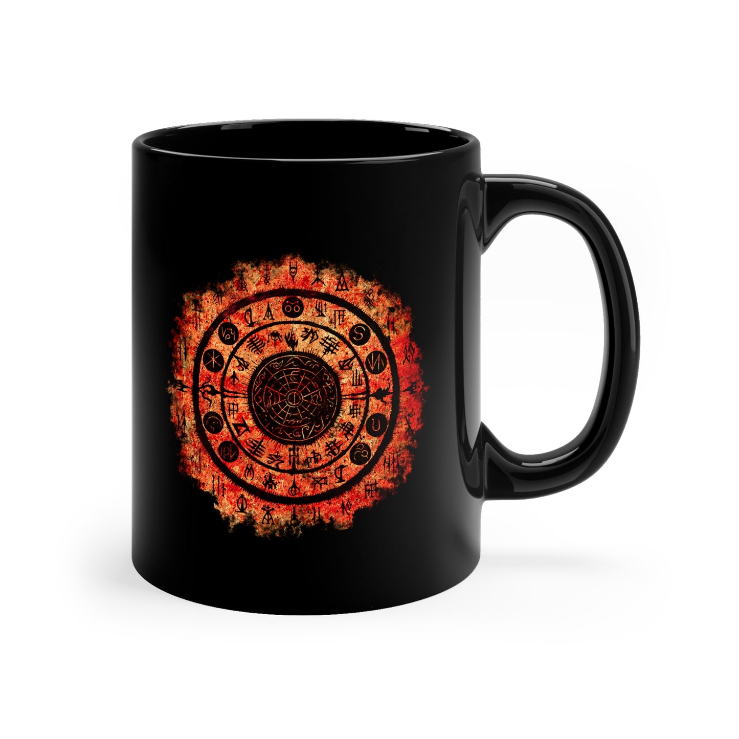 Mug Witchcraft Seal Design in Orange - Frogos Design