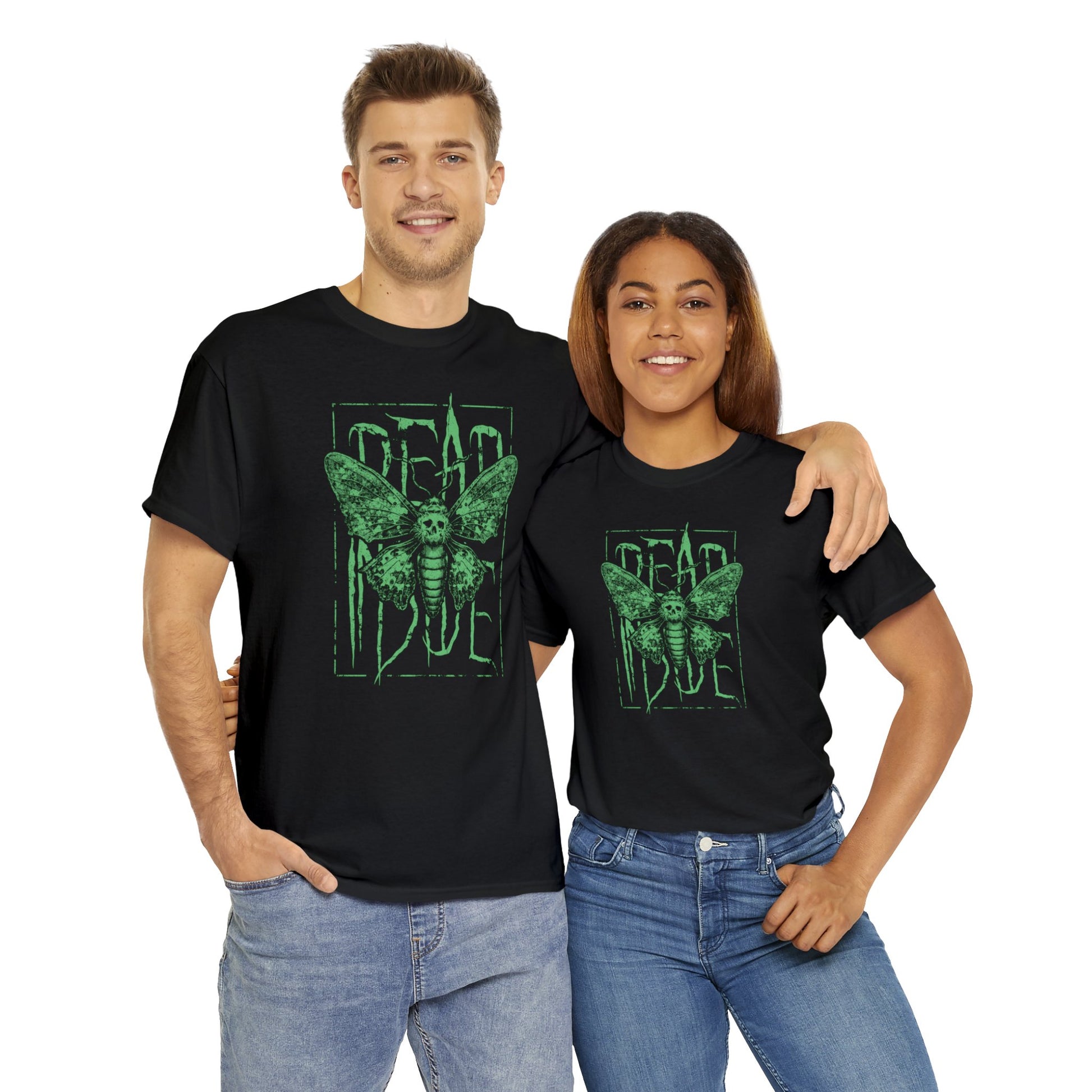 Unisex T-shirt Dead Inside in Green - Frogos Design