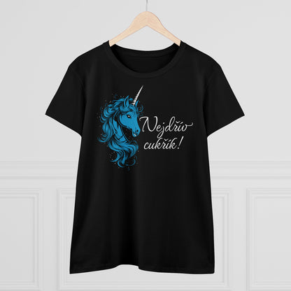 Women's T-shirt Unicorn - First candy in hot blue CZ Edition