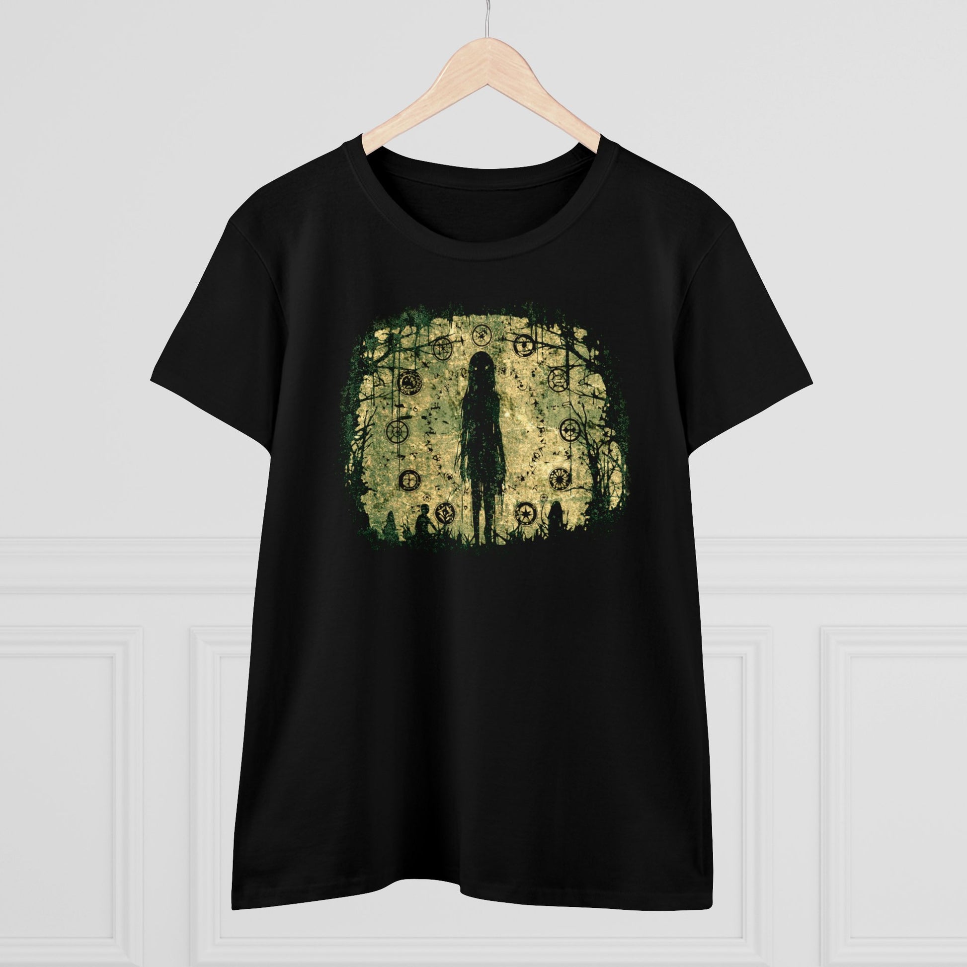 Women's T-shirt Evil is Here in Green - Frogos Design