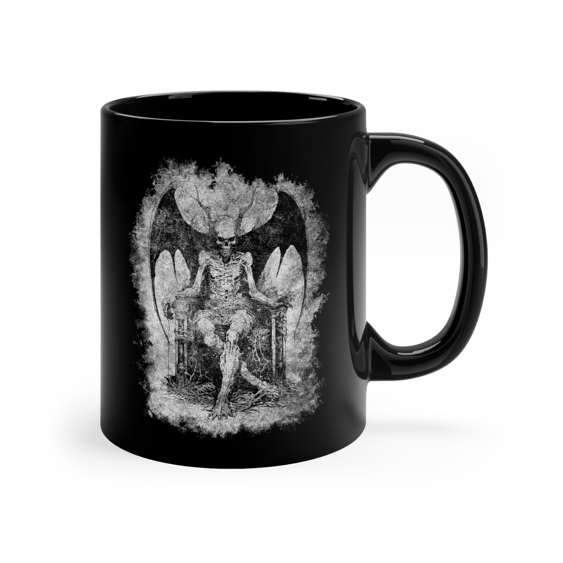 Mug Devil on his Throne in Hell in Grey - Frogos Design