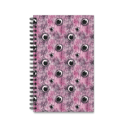 Spiral Notebook Creepy Pinky Eyes - Frogos Design