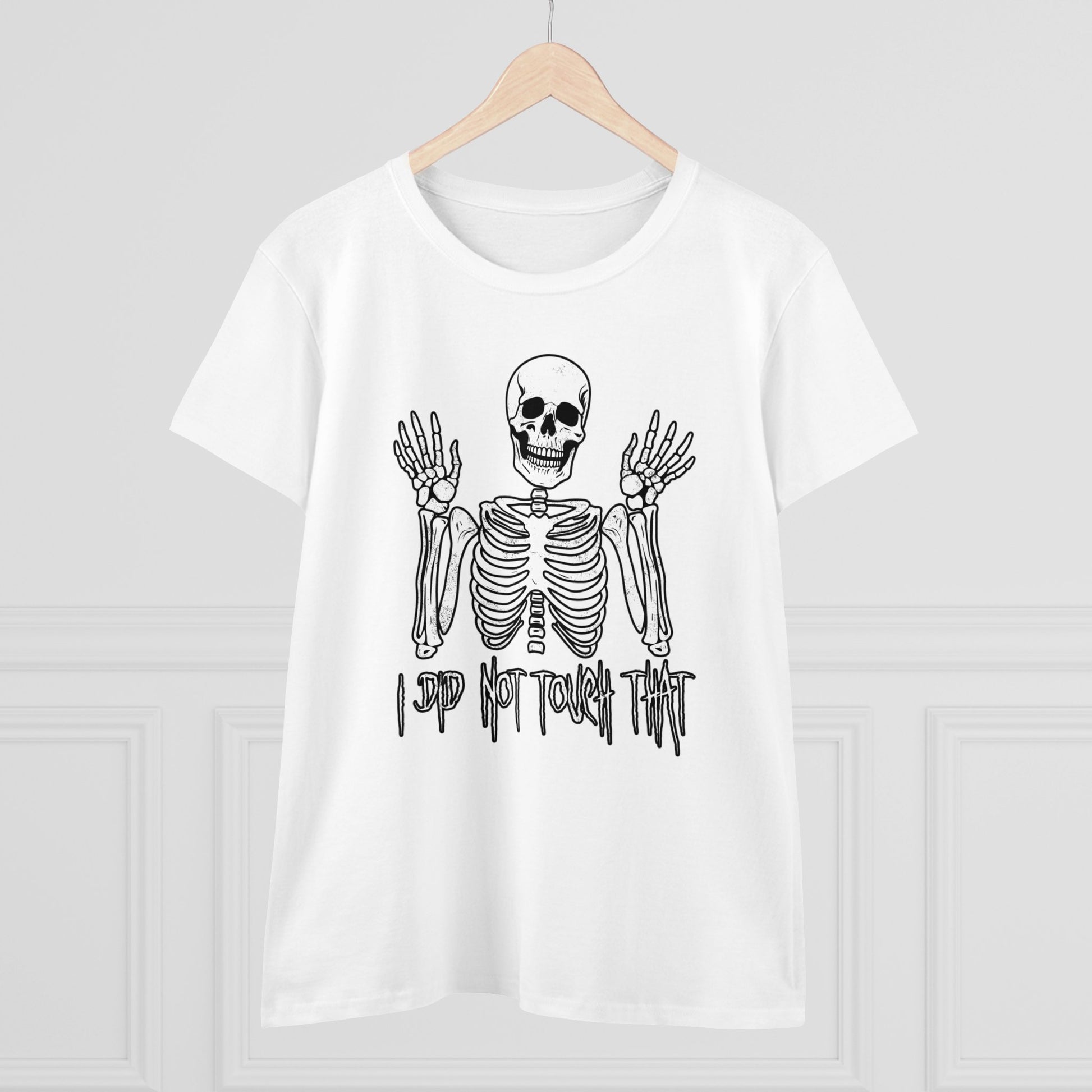 Women's T-shirt Skelly Did Not Touch That - Frogos Design
