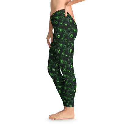 Women`s Leggings Greeny Lurking Eyes - Frogos Design