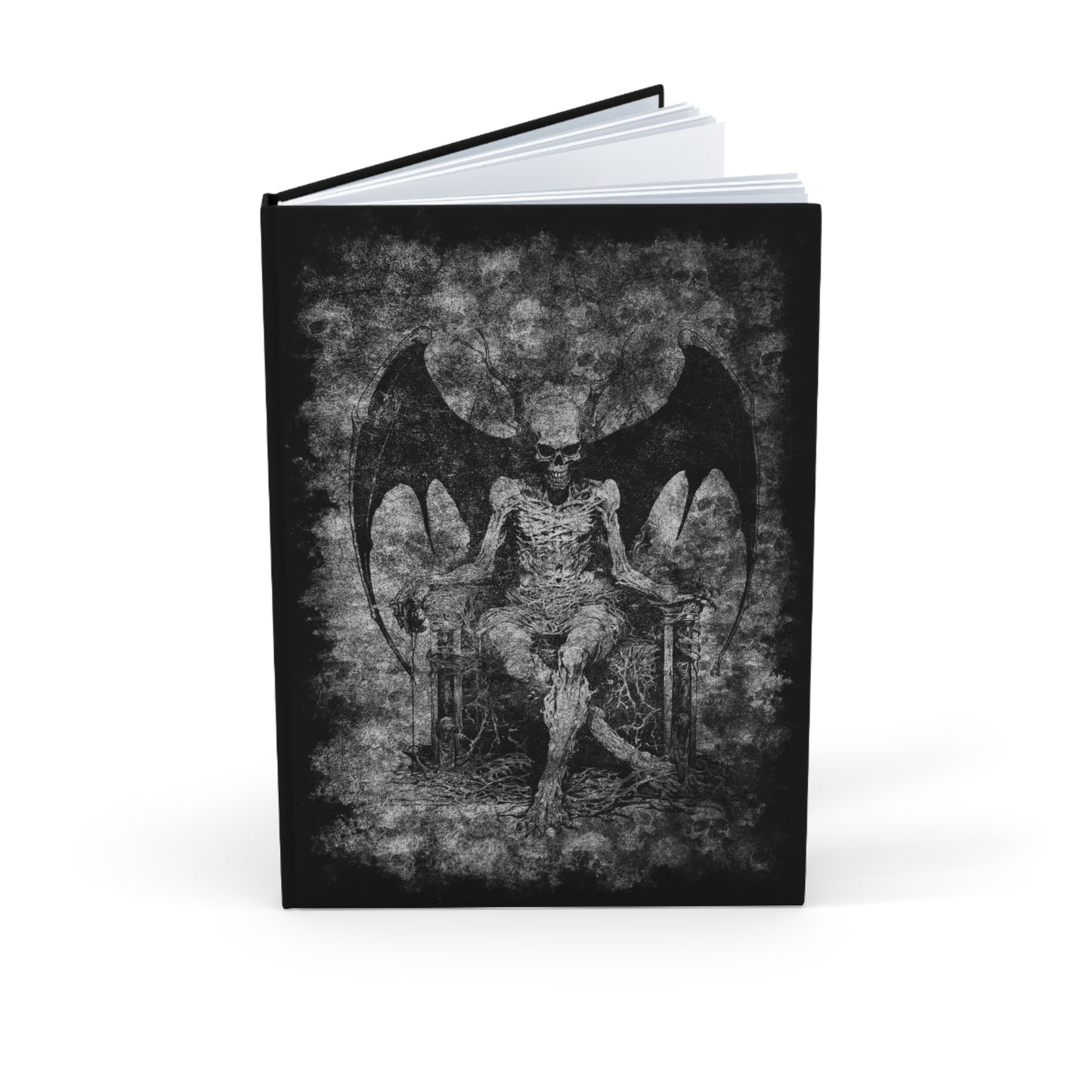 Hardcover Journal A5 Devil on his Throne in Grey - Frogos Design