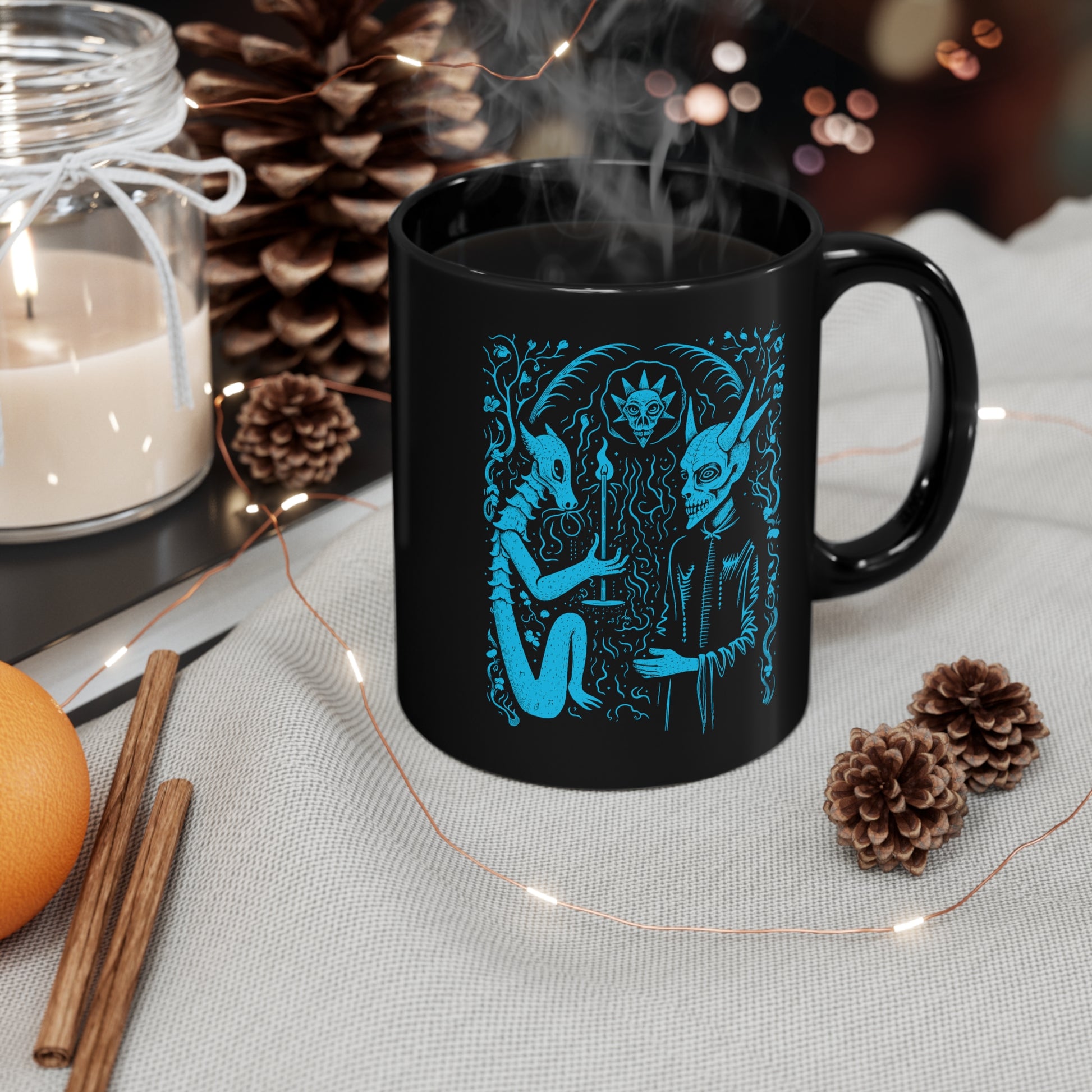 Mug Devil Pact with the Devil in Blue - Frogos Design