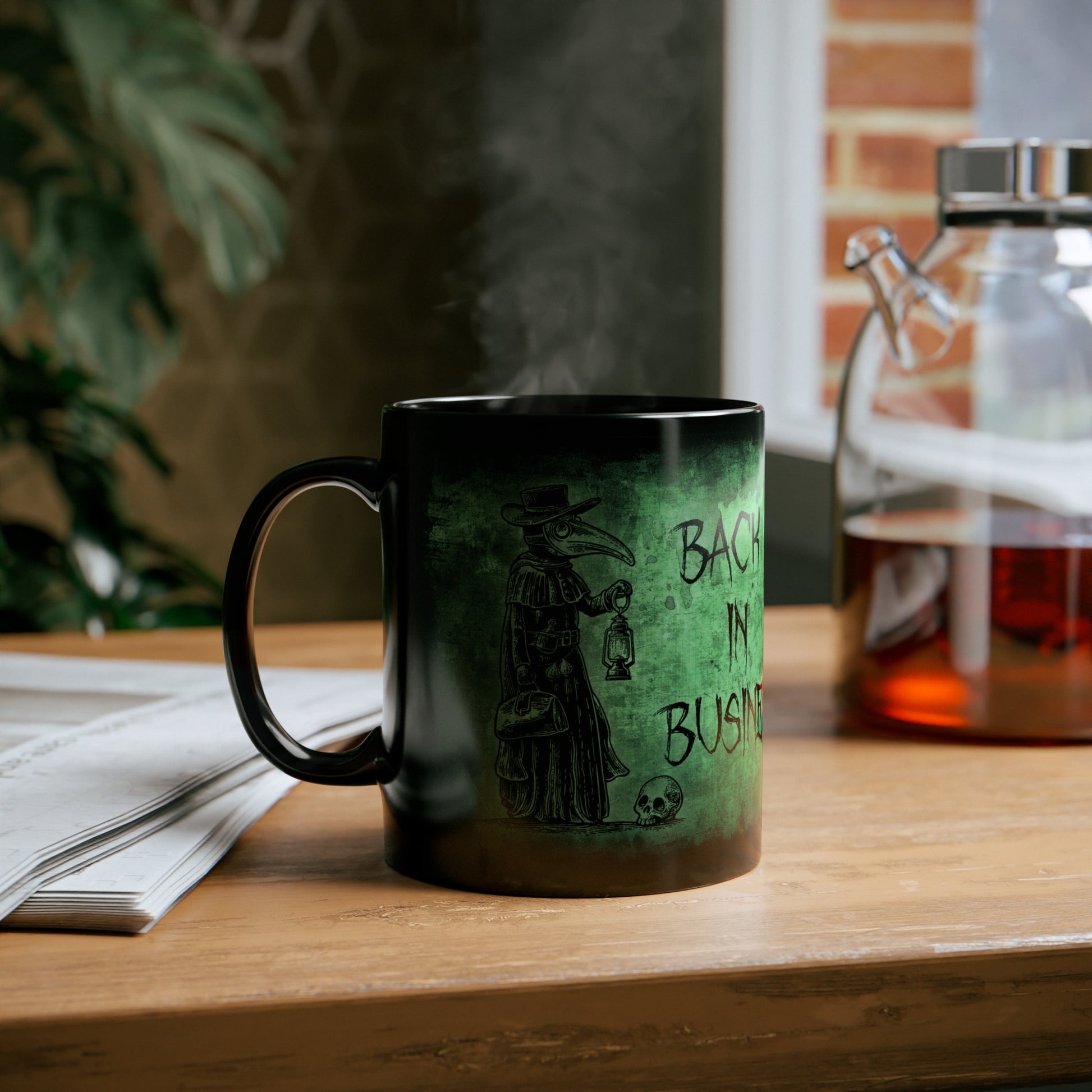 Mug Back in business - Plague doctor print