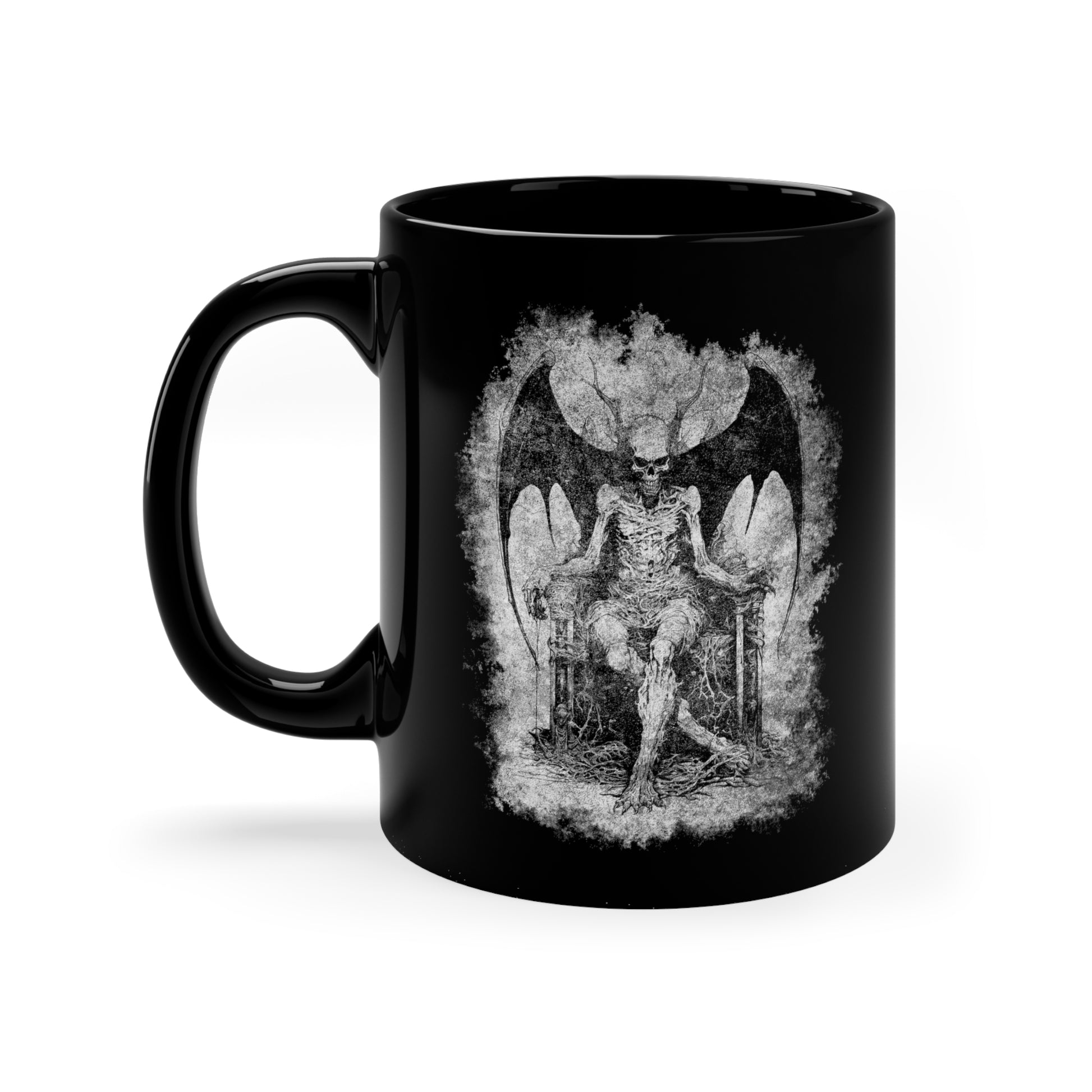 Mug Devil on his Throne in Hell in Grey - Frogos Design