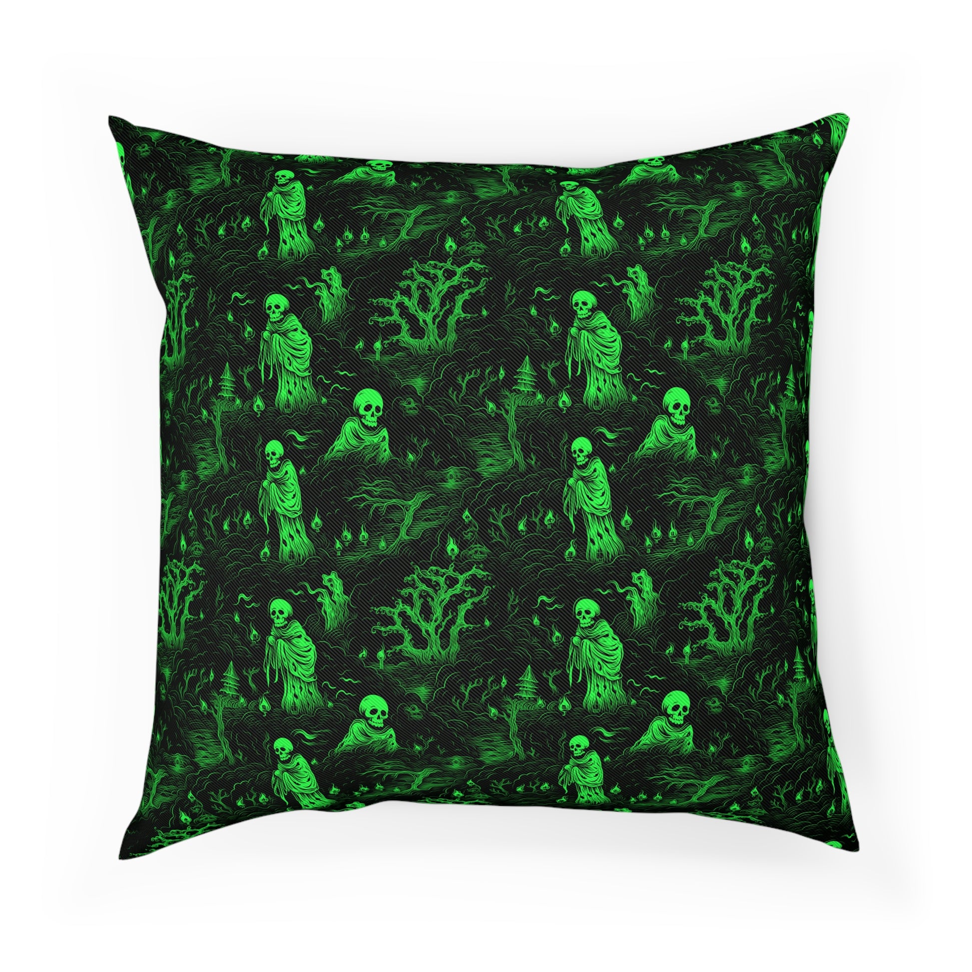 Cushions Spooky Ghosts in Green - Frogos Design