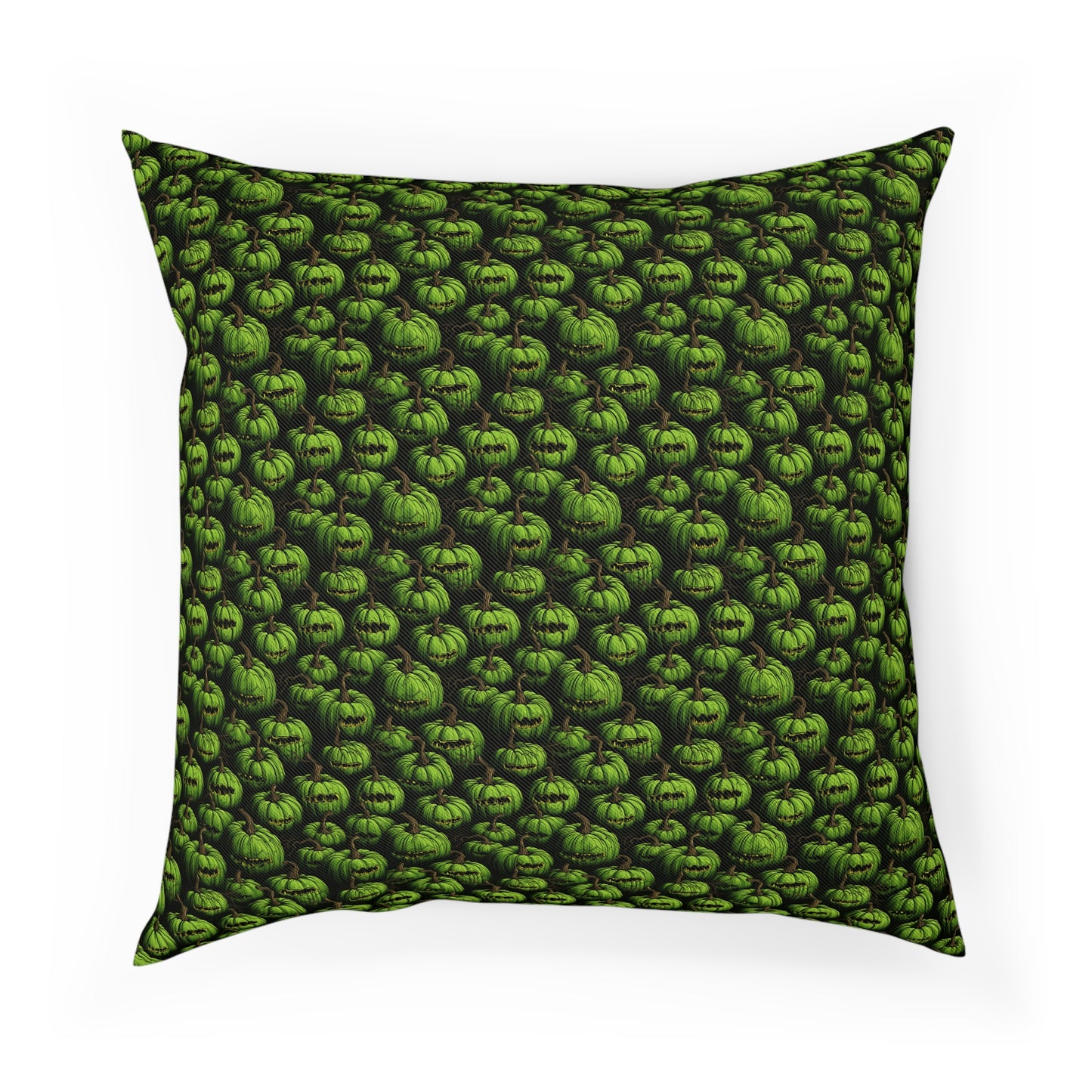 Cushions Spooky Green Halloween Blind Pumpkins - Frogos Design