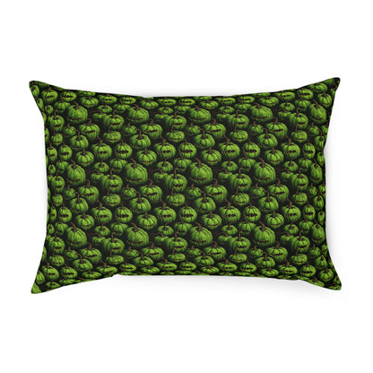 Cushions Spooky Green Halloween Blind Pumpkins - Frogos Design