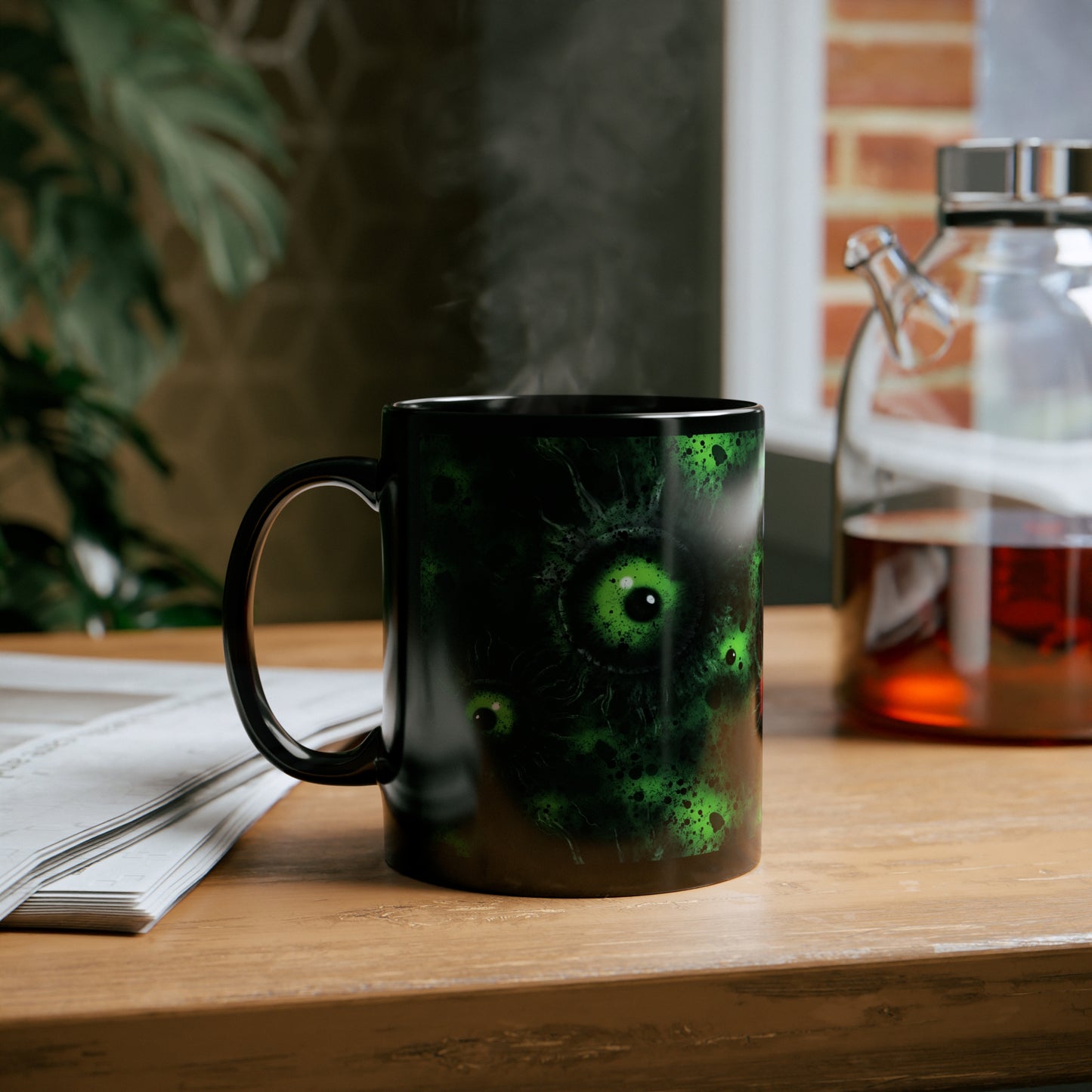 Mug Greeny Lurking Eyes - Frogos Design