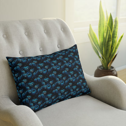 Cushions Spooky Blue Halloween Pumpkins - Frogos Design