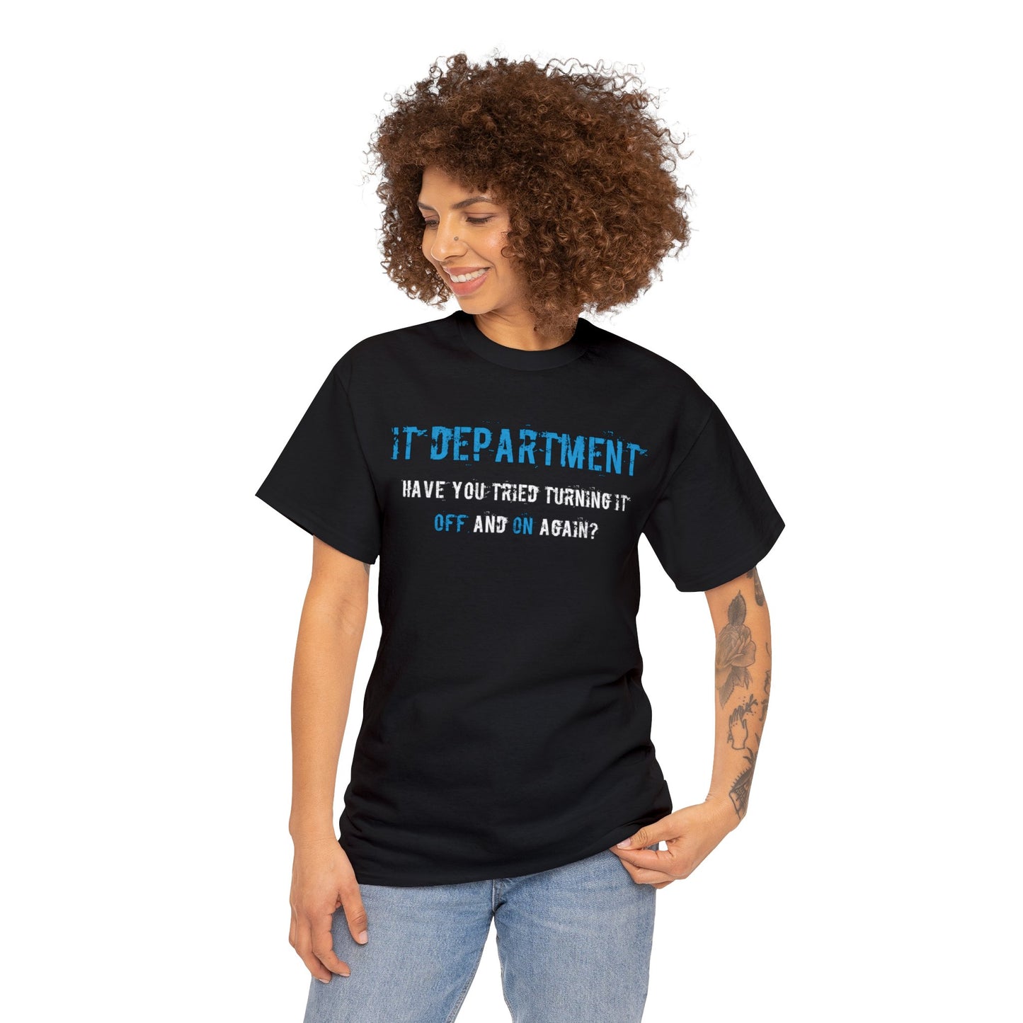 Unisex IT T-shirt for IT support in Blue - Frogos Design