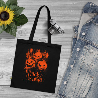 Tote bag Halloween Pumpkins Trick or Treat in Orange