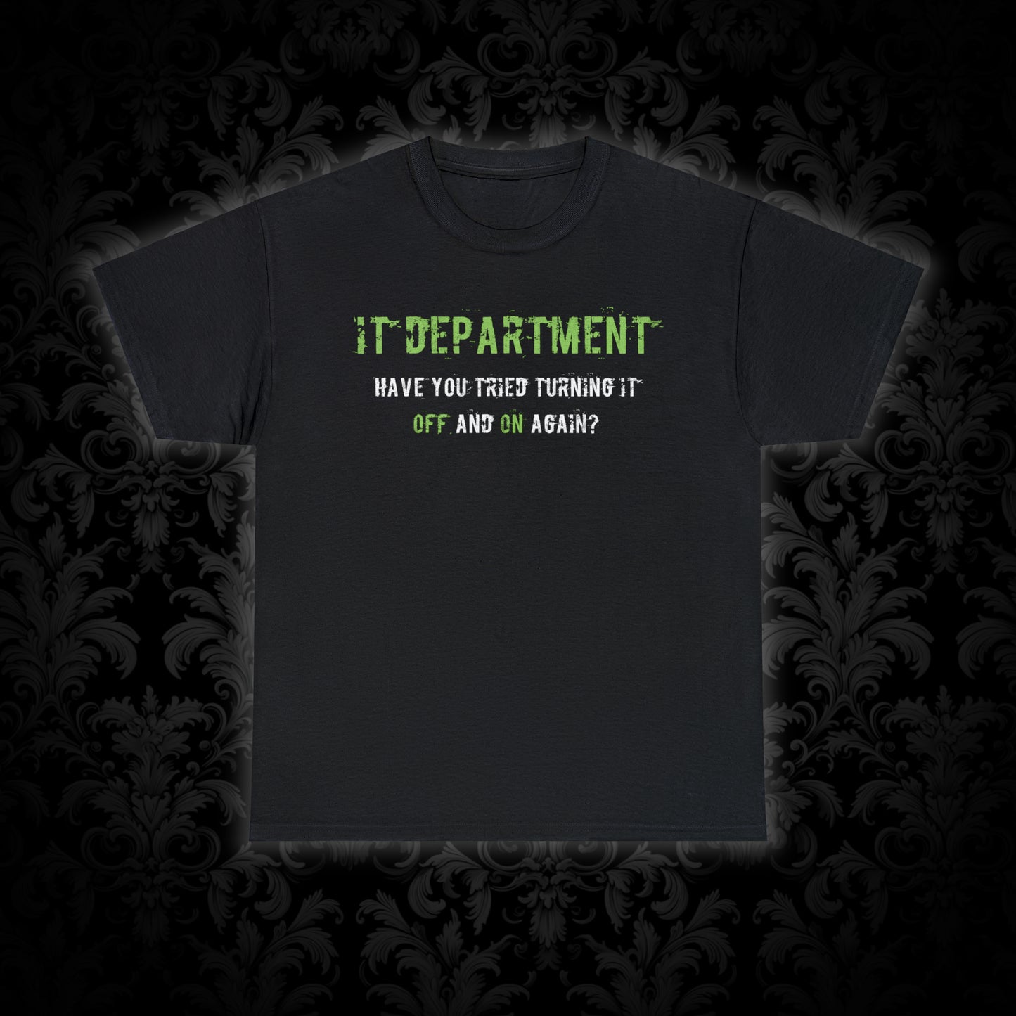 Unisex IT T-shirt for IT support in Green - Frogos Design