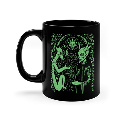 Mug Devil Pact with the Devil in Green - Frogos Design