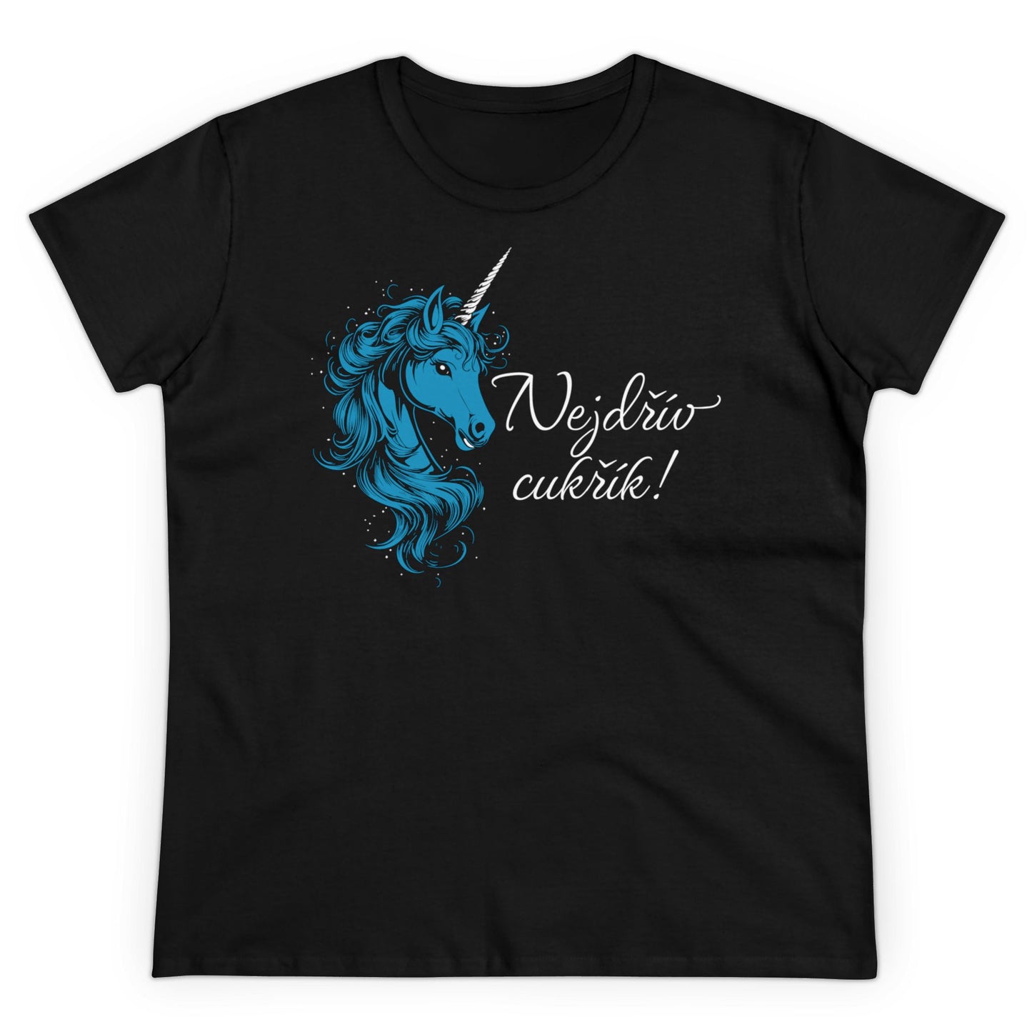 Women's T-shirt Unicorn - First candy in hot blue CZ Edition