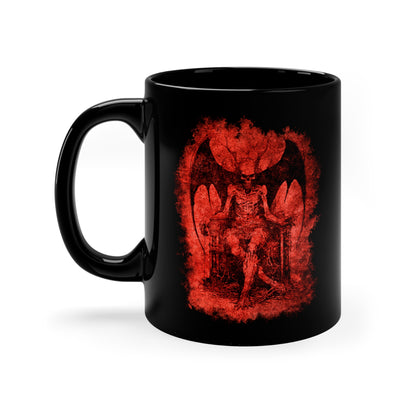 Mug Devil on his Throne in Hell in Red - Frogos Design