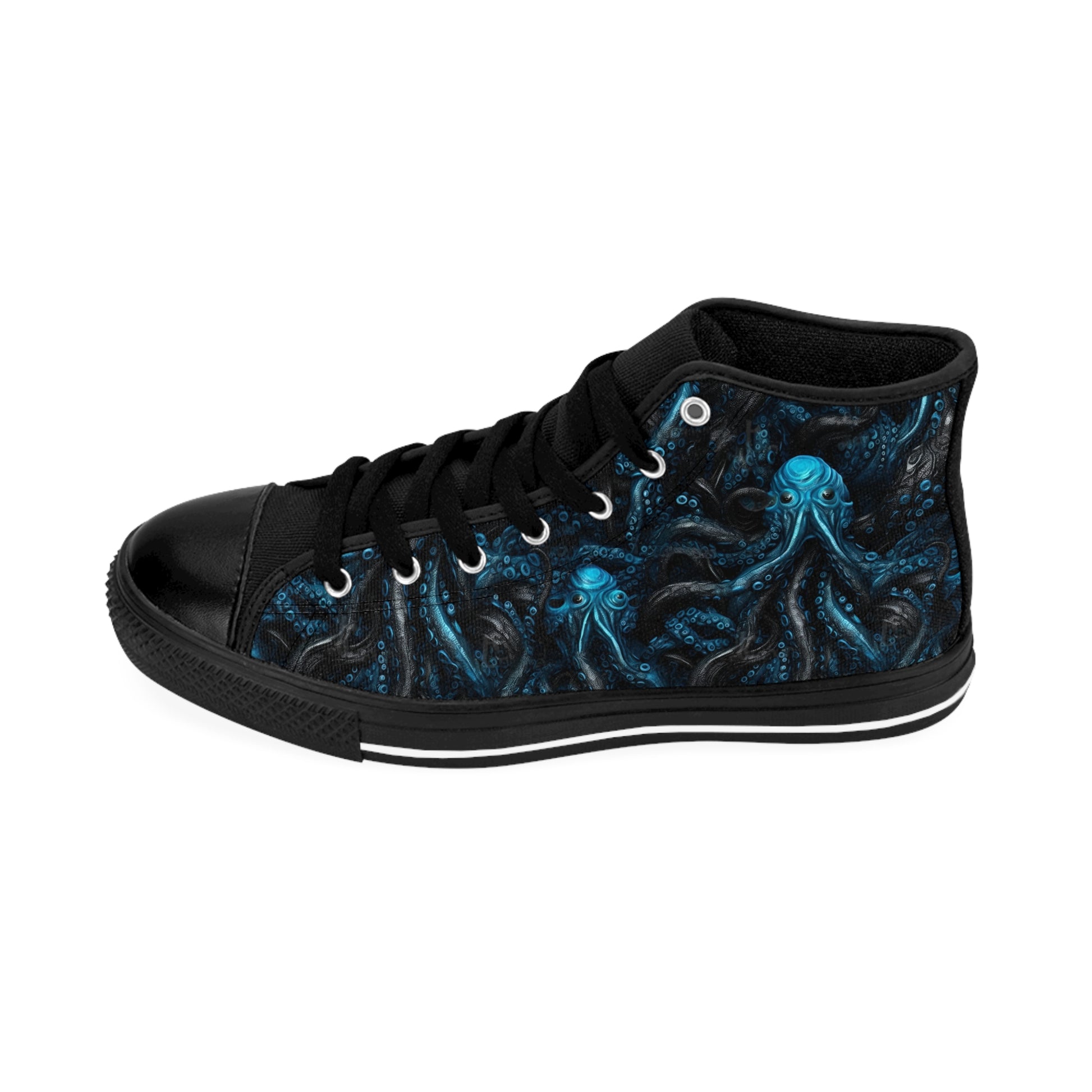 Classic Sneakers Blue Tentacles Horror - Frogos Design