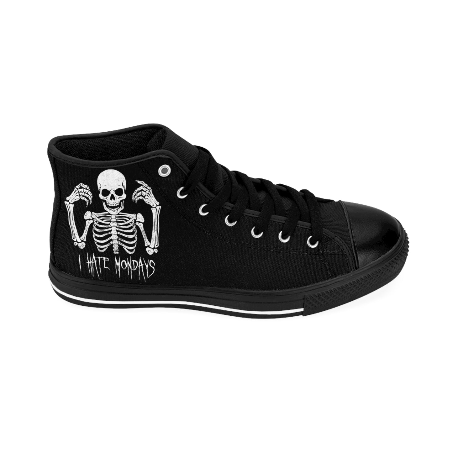 Classic Sneakers Skelly hates Mondays - Frogos Design