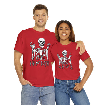 Unisex T-shirt Skelly did not touch that - Frogos Design