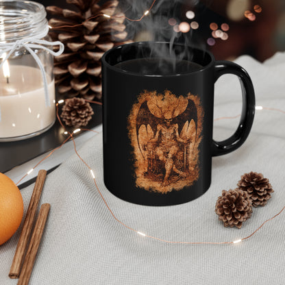 Mug Devil on his Throne in Hell in Orange - Frogos Design