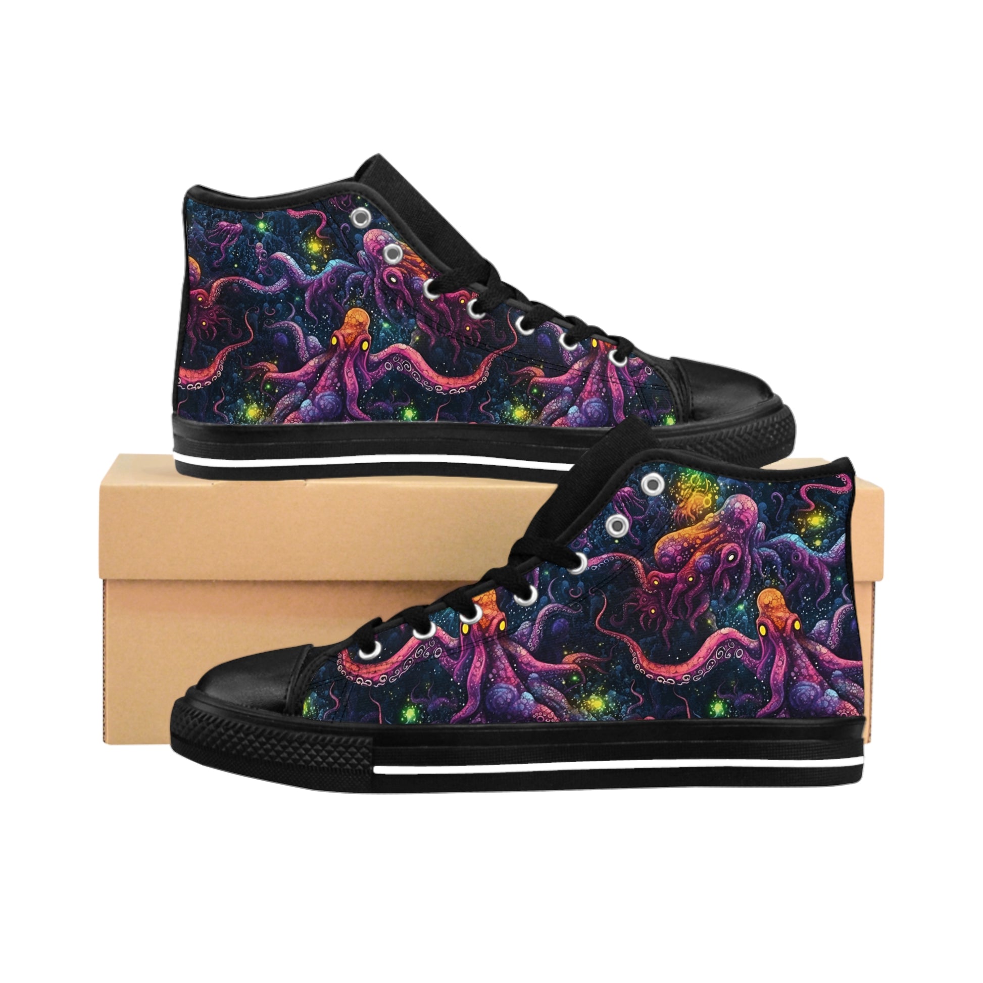 Classic Sneakers Purple Cosmic Tentacles - Frogos Design