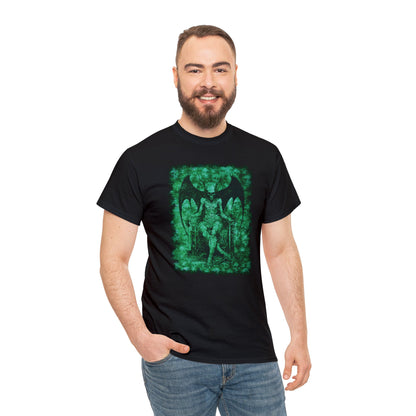 Unisex T-shirt Devil on his Throne in Green Square - Frogos Design