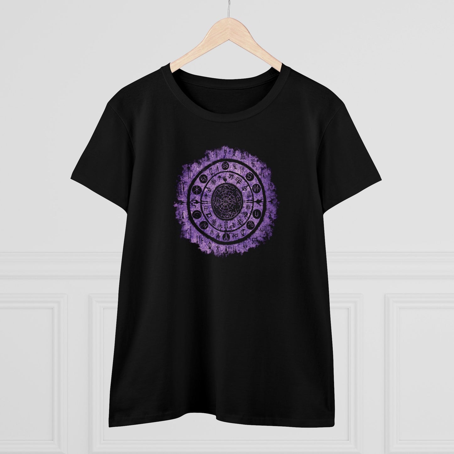 Women's T-shirt Witchcraft Seal in Purple - Frogos Design