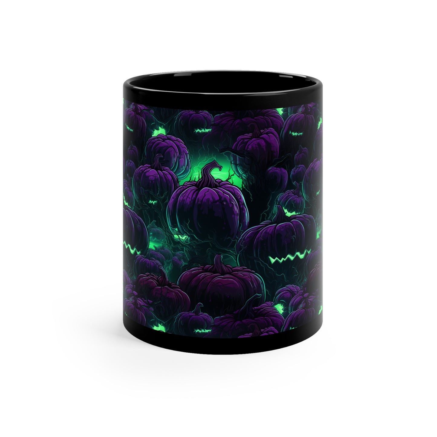 Mug Spooky Purple Halloween Pumpkins - Frogos Design