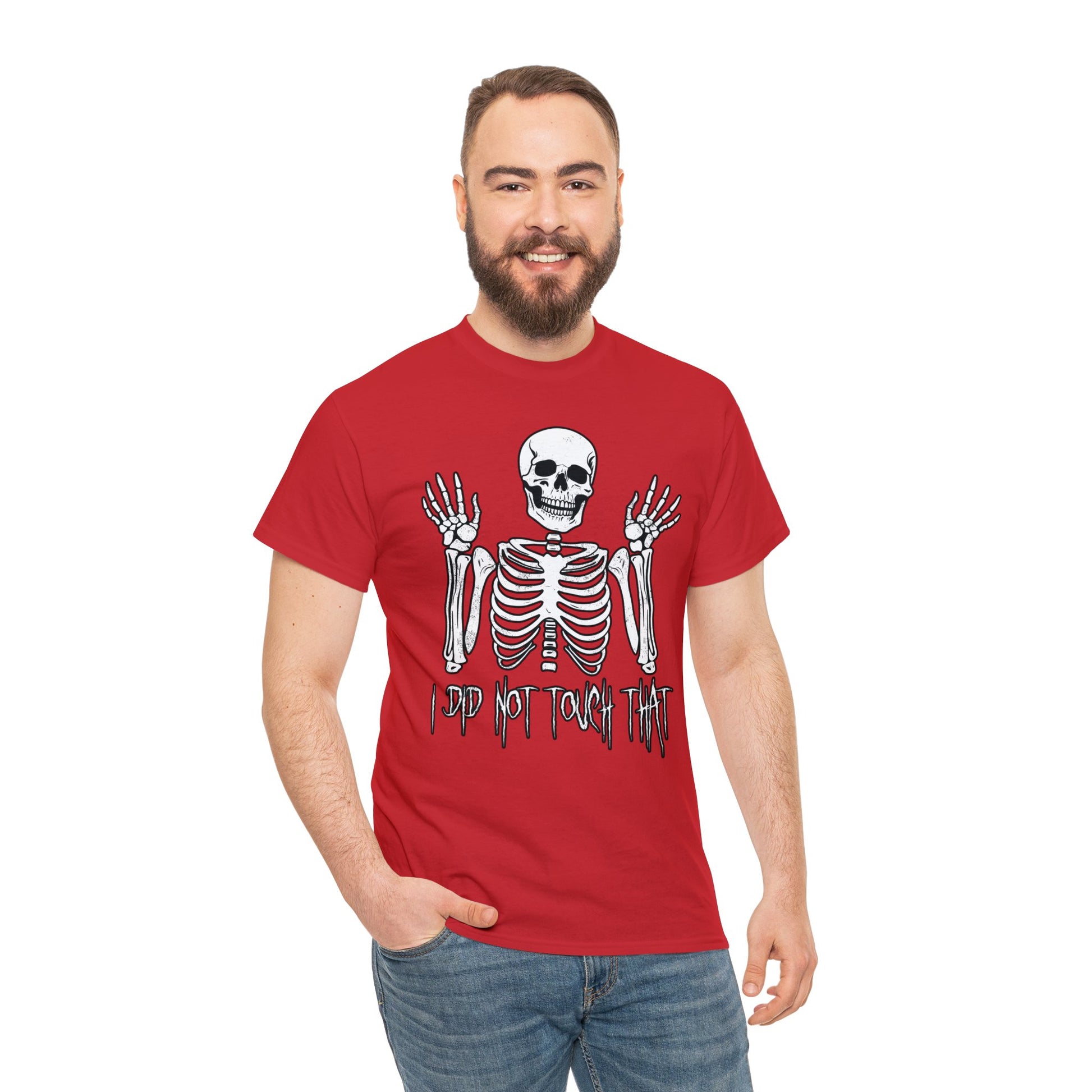 Unisex T-shirt Skelly did not touch that - Frogos Design