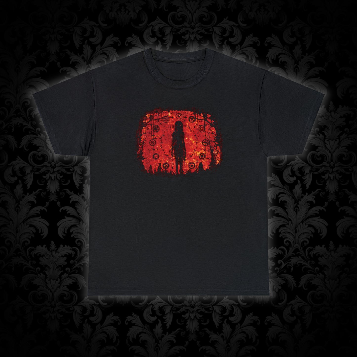 Unisex T-shirt Evil is Here in Red - Frogos Design