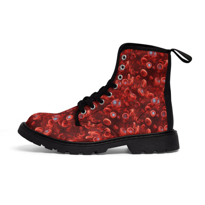 Canvas Boots Blood cells - Frogos Design