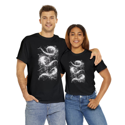 Unisex T-shirt Cosmic Worms in White - Frogos Design