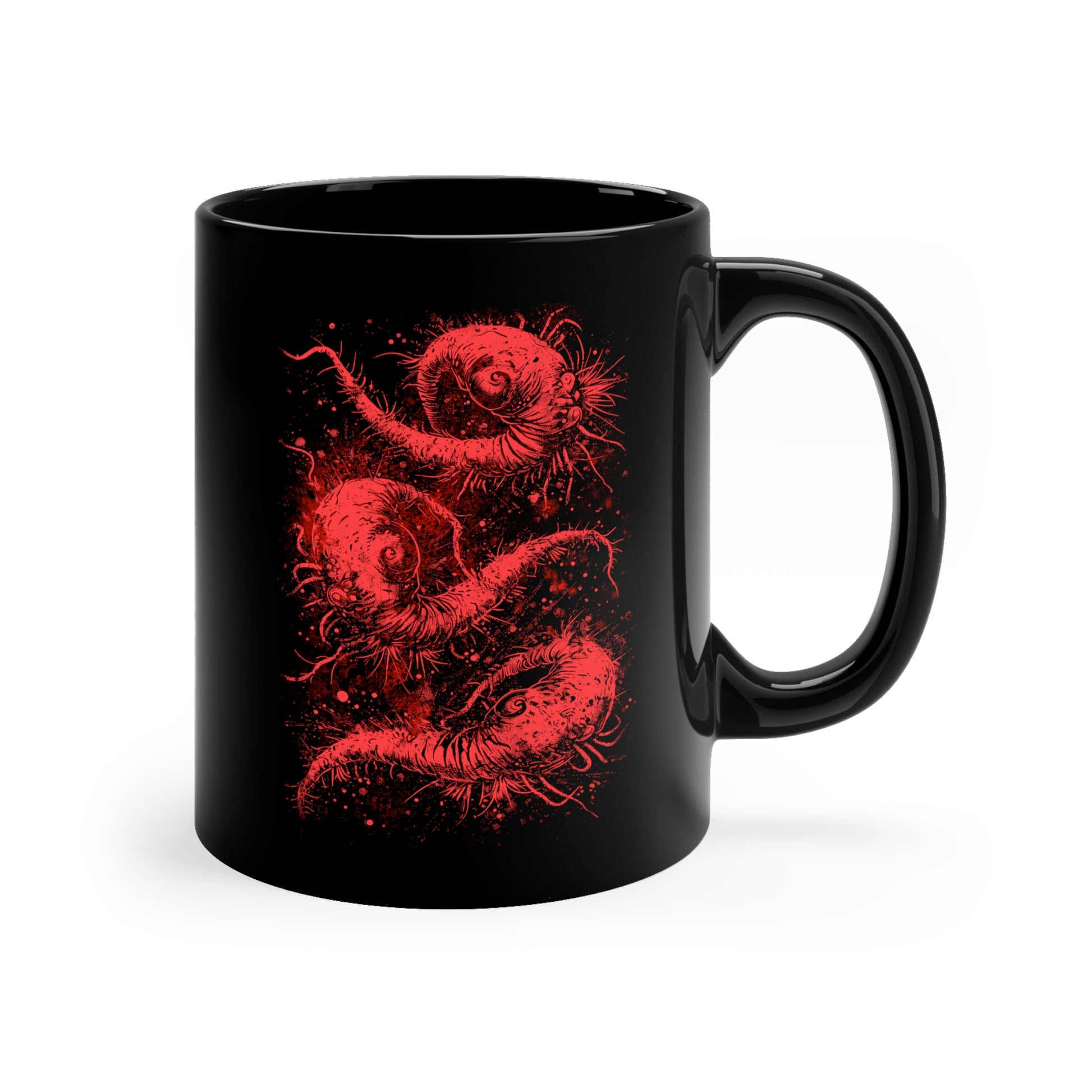 Mug Cosmic Worms in Red - Frogos Design