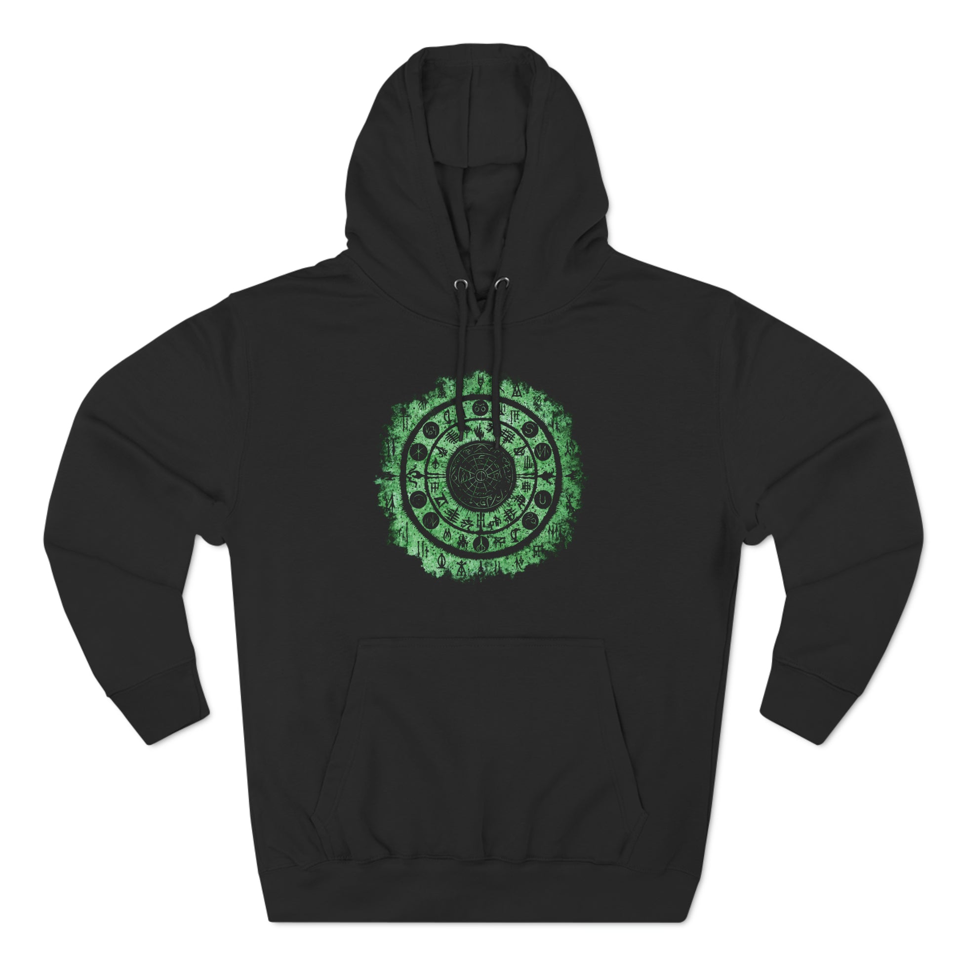Unisex Pullover Hoodie Witchcraft seal - Green - Frogos Design