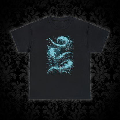 Unisex T-shirt Cosmic Worms in Blue - Frogos Design