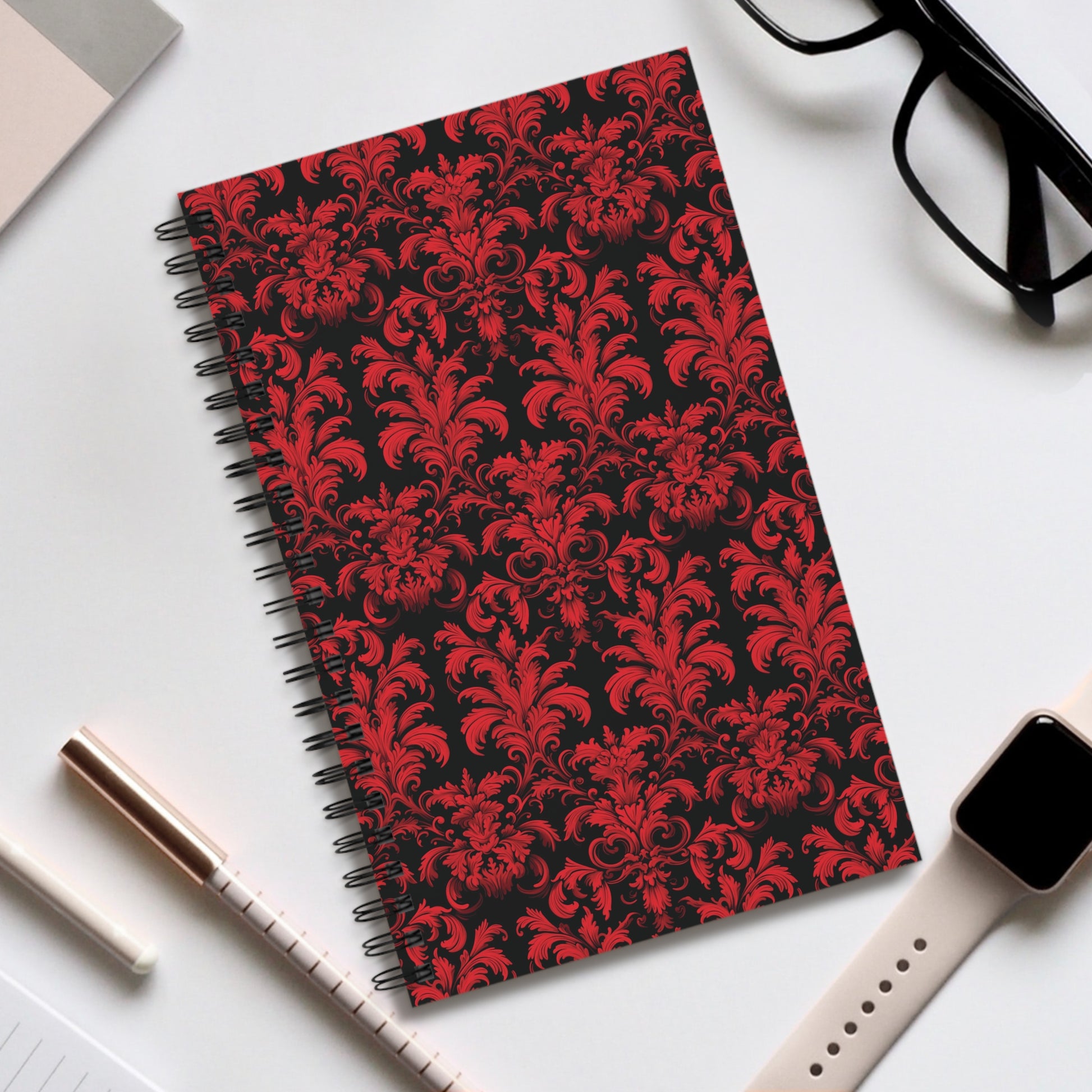Spiral Notebook Red Boudoire - Frogos Design