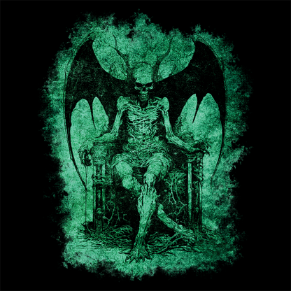 Unisex T-shirt Devil on his Throne in Green